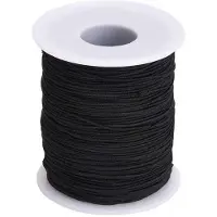 ABC-led 200 meter Elastisch Touw - 4mm - ZWART - elastiek op rol