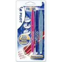 Pilot - Rollerball pen uitgumbaar 0.7mm - Roze, Lichtblauw, Paars - per 3 verpakt