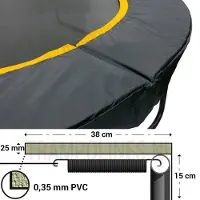 Magic Circle Pro Flat to the Ground Trampoline Black 366 cm