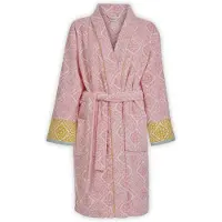 Pip studio Jacquard Check Badjas - Roze Xl
