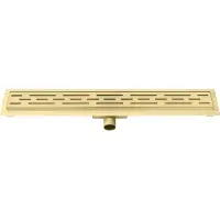 Best design Nancy douchegoot mat goud met flens 80cm