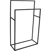Jax Design Handdoekenhouder Firm | Jax Design metaal zwart 50x83x20 cm handdoekenhouders | NADUVI