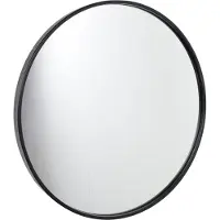 Loft42 Fragix Boston wandspiegel rond - Zwart - Metaal - Ø45cm - Industrieel