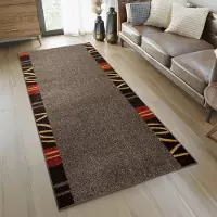Tapiso Jawa Tapijt Loper Bruin Woonkamer Slaapkamer Hal Maat - 100x450