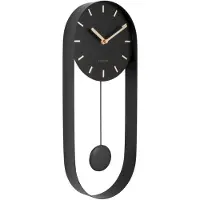 Karlsson Klok Pendulum Charm Steel Black 50 x 20 cm