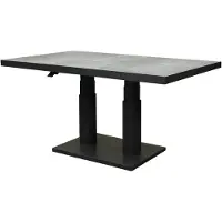 AVH-Collectie Pacific lounge-diningtafel 160x90xH49-72 cm in hoogte verstelbaar aluminium antraciet ceramic blad