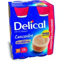 Delical Geconcentreerd Drank HP HC Lactosevrij Hazelnoot | 4 x 200 ml