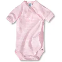 Sanetta Meisjes Overslagromper - lichtroze/wit - Maat 56