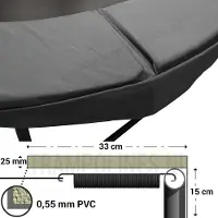 Magic Circle Pro Trampoline Rand Grey 251 cm