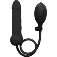 Ouch! Opblaasbare Siliconen Dildo - Zwart