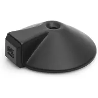 Dx Deurstop vloermodel met zijbuffer Ø85x26mm - zwart
