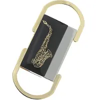Aim Luxe dubbele sleutelhanger saxofoon