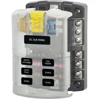 Blue Sea Systems Ato Fuse Block 6 Position Adapter Zwart