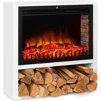 Klarstein Mauna Loa elektrische haard 2000 W led vlammen afstandsbediening houten opbergplek