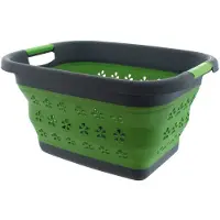 Eurotrail wasmand opvouwbaar 50 x 38 x 26 cm PP/PTR groen