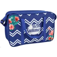 Gerimport koeltas Hello Summer 40 cm 18 liter polyester blauw