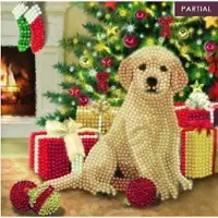 Crystal Art Diamondpainting puppy's christmas