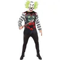 Amscan verkleedpak Haha Clown heren polyester zwart/wit