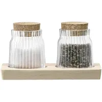 LSA International L.S.A. Gio Line Voorraadpot - 9x16,7x10 cm - Glas en Kurk
