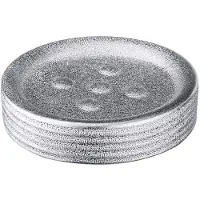 Wenko zeephouder Polaris 11 x 2,5 cm keramiek zilver