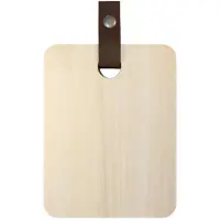 Tak Design snijplank 20 x 15 hout/leer bruin