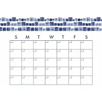 RoomMates muursticker Monthly Calendar 45,7 x 33 cm vinyl blauw