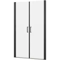 Guido Gusto Douche Pendeldeur 120x195cm 6mm Nano glas mat zwart serie Emma