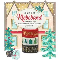 Moses Decoratietape Kerst 15 Mm Papier 500 Cm Rood/zwart/goud
