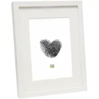 Deknudt Witte houten fotokader met passe-partout 13x18 S223K1