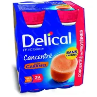 Delical Geconcentreerd Drank HP HC Lactosevrij Karamel | 4 x 200 ml