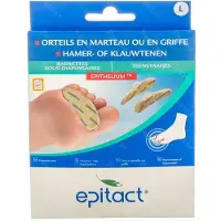 Epitact Epithelium Hamer- of Klauwtenen Teenstaafjes Bescherming Ref.2564-219 Maat L 2Stuks