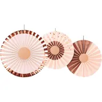 Folat Waaiers Rosé Goud -3 stuks