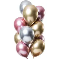 Folat Chrome Ballonnen Morganite Premium 33cm - 12 Stuks