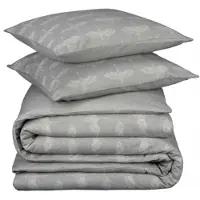 De Witte Lietaer Dekbedovertrek Crane Natural Grey Flanel-240 x 200 / 220 cm | Lits-Jumeaux