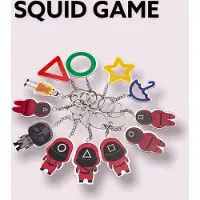 Ce Octopus Spel - 3 x Sleutelhanger - Cadeau - Netflix Series- Halloween - - SQUAD GAME