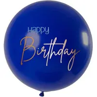 Folat XL Ballon Happy Birthday Elegant True Blue Premium - 80cm