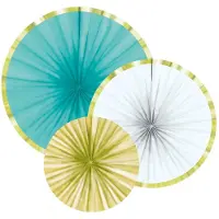 Amscan Waaiers Ananas Vibes - 3 stuks