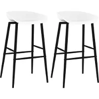 vidaXL Barstoelen 2 st wit