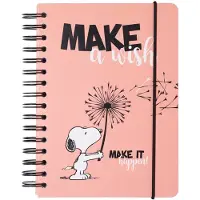 Snoopy notitieboek hardcover A5 14,8 x 21 cm karton zachtroze