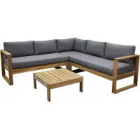 AVH-Collectie Dubai hoek loungeset 4 delig teak