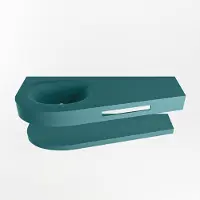 Mondiaz Riva 120cm wastafel met planchet Smag en wastafel links 0 kraangaten Smag