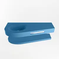 Mondiaz Riva 120cm wastafel met planchet Jeans en wastafel links 0 kraangaten Jeans