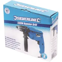Silverline Boorhamer - Boorcapaciteit Hout 25 mm - Beton 16 mm - Staal 13 mm - 500 Watt