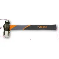 Beta 1377 570 Bolbankhamers | ronde kop | voor koper- en tin smeden | kunststof steel - 013770557 013770557