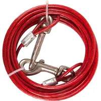 Flamingo Aanlegkabel Geplastif. Rood 3m 4mm