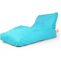 Whoober loungestoel zitzak "Bali XL" outdoor aqua blauw - Wasbaar - Geschikt voor buiten