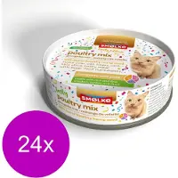 Smolke Smølke Soft Paté Party Edition met gevogelte hondenvoer 24 x 125 gr
