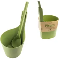 Rento Pisara Design Sauna emmer en lepel - Mos groen