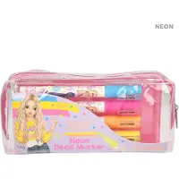 Ark decostiften Neon 20 cm roze/oranje/blauw/geel 4 st