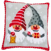 Vervaco - Kruissteekkussen kit - Kerstkabouters - PN-0171685 - Borduren - Borduurpakket - Borduurpakket volwassenen - Borduurpakket kind